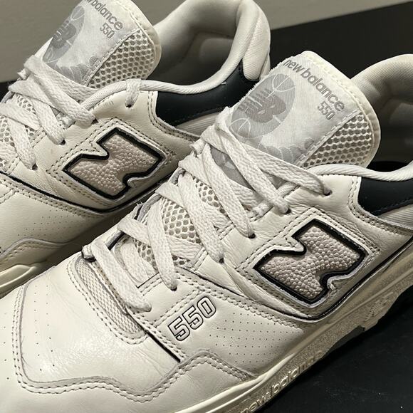 New Balance 550 Shoes in Cream Black Men's 11 - Picture 9 of 13